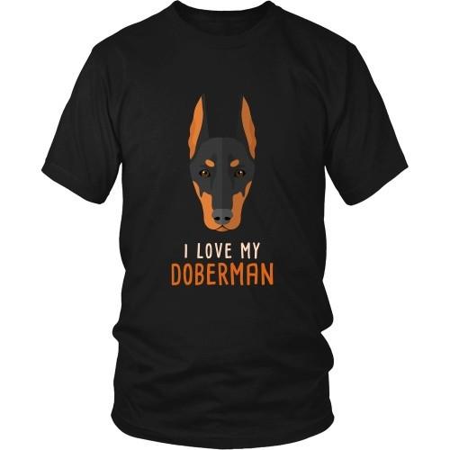Dogs T Shirt - I love my Doberman
