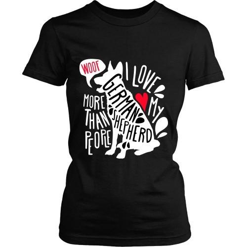Dogs T Shirt - I love my German Shepherd more than people-T-shirt-Teelime | shirts-hoodies-mugs