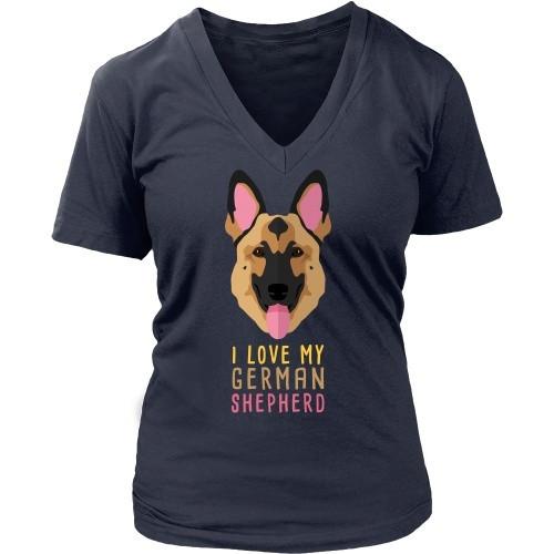 Dogs T Shirt - I love my German Shepherd-T-shirt-Teelime | shirts-hoodies-mugs