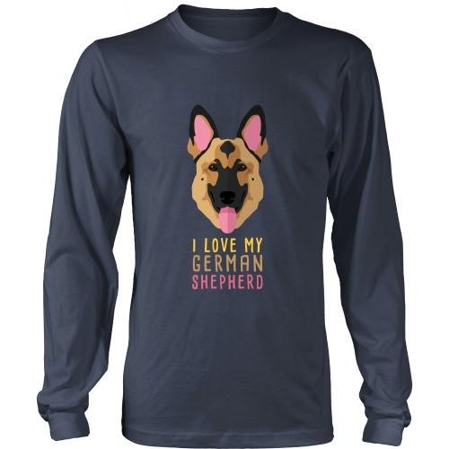 Dogs T Shirt - I love my German Shepherd-T-shirt-Teelime | shirts-hoodies-mugs