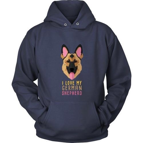Dogs T Shirt - I love my German Shepherd-T-shirt-Teelime | shirts-hoodies-mugs