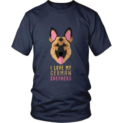 Dogs T Shirt - I love my German Shepherd-T-shirt-Teelime | shirts-hoodies-mugs