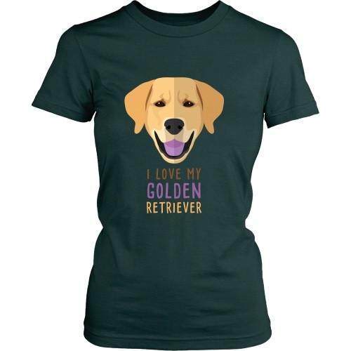 Dogs T Shirt - I love my Golden Retriever-T-shirt-Teelime | shirts-hoodies-mugs