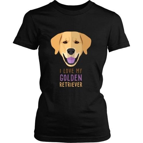 Dogs T Shirt - I love my Golden Retriever-T-shirt-Teelime | shirts-hoodies-mugs