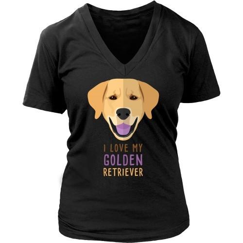 Dogs T Shirt - I love my Golden Retriever-T-shirt-Teelime | shirts-hoodies-mugs