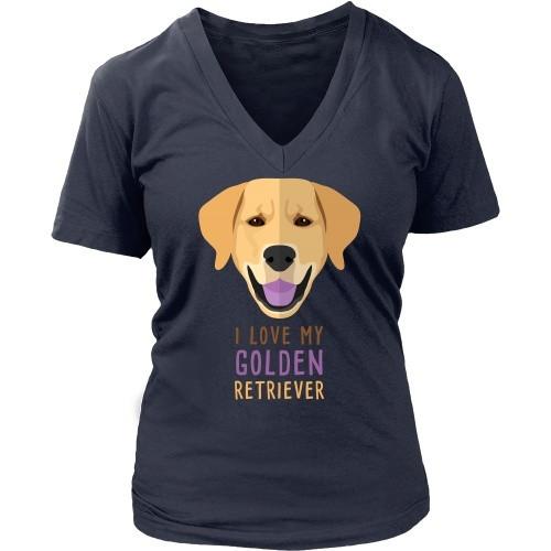 Dogs T Shirt - I love my Golden Retriever-T-shirt-Teelime | shirts-hoodies-mugs