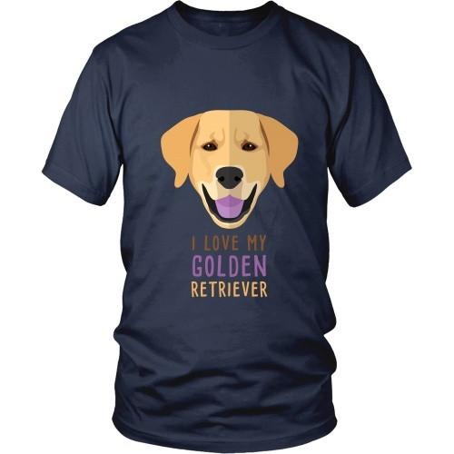 Dogs T Shirt - I love my Golden Retriever-T-shirt-Teelime | shirts-hoodies-mugs