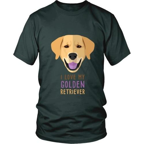 Dogs T Shirt - I love my Golden Retriever-T-shirt-Teelime | shirts-hoodies-mugs