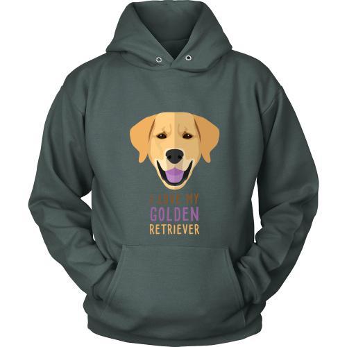 Dogs T Shirt - I love my Golden Retriever-T-shirt-Teelime | shirts-hoodies-mugs