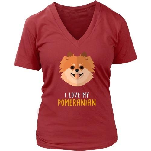 Dogs T Shirt - I love my Pomeranian-T-shirt-Teelime | shirts-hoodies-mugs