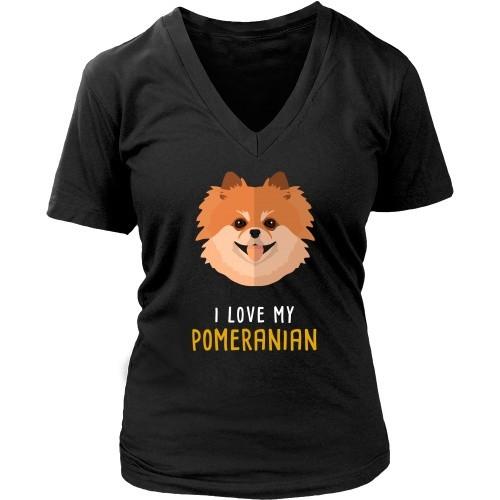 Dogs T Shirt - I love my Pomeranian-T-shirt-Teelime | shirts-hoodies-mugs