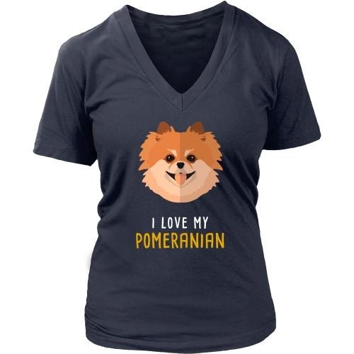 Dogs T Shirt - I love my Pomeranian-T-shirt-Teelime | shirts-hoodies-mugs