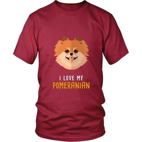 Dogs T Shirt - I love my Pomeranian-T-shirt-Teelime | shirts-hoodies-mugs