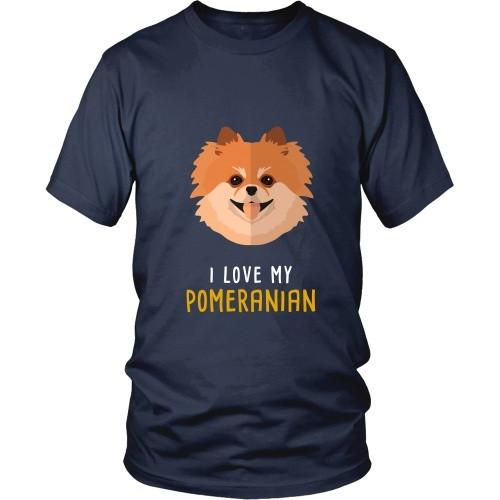 Dogs T Shirt - I love my Pomeranian-T-shirt-Teelime | shirts-hoodies-mugs