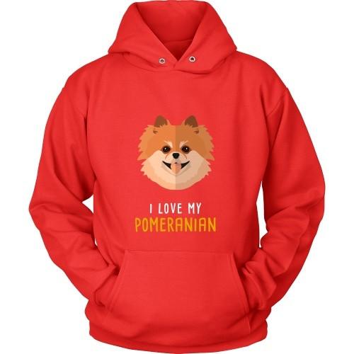Dogs T Shirt - I love my Pomeranian-T-shirt-Teelime | shirts-hoodies-mugs