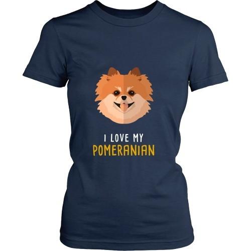 Dogs T Shirt - I love my Pomeranian-T-shirt-Teelime | shirts-hoodies-mugs