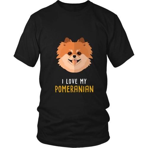 Dogs T Shirt - I love my Pomeranian-T-shirt-Teelime | shirts-hoodies-mugs