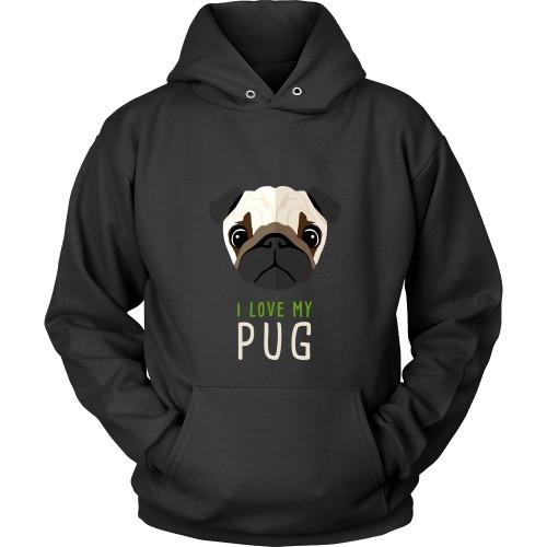 Dogs T Shirt - I love my Pug-T-shirt-Teelime | shirts-hoodies-mugs