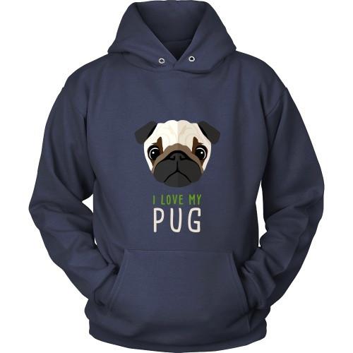 Dogs T Shirt - I love my Pug-T-shirt-Teelime | shirts-hoodies-mugs