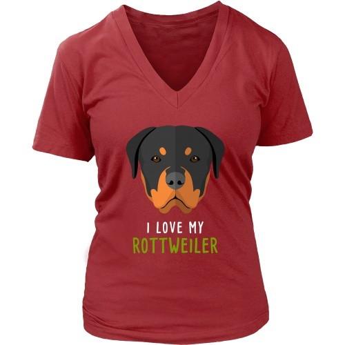 Dogs T Shirt - I love my Rottweiler-T-shirt-Teelime | shirts-hoodies-mugs