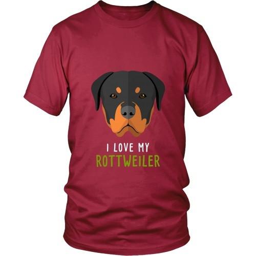 Dogs T Shirt - I love my Rottweiler-T-shirt-Teelime | shirts-hoodies-mugs