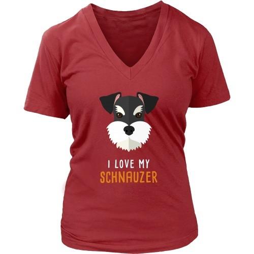 Dogs T Shirt - I love my Schnauzer-T-shirt-Teelime | shirts-hoodies-mugs
