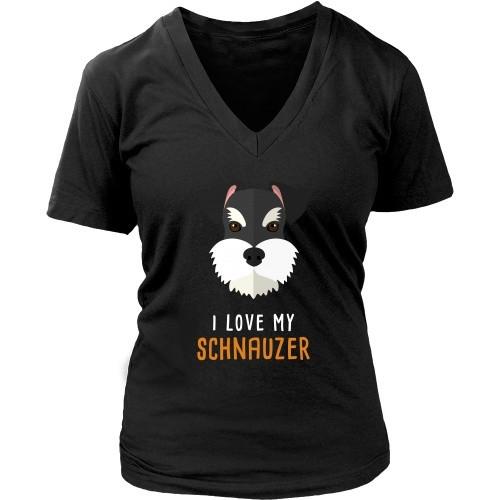 Dogs T Shirt - I love my Schnauzer-T-shirt-Teelime | shirts-hoodies-mugs