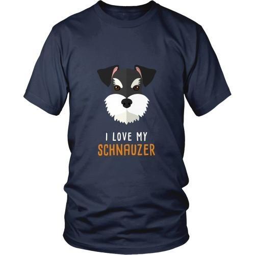 Dogs T Shirt - I love my Schnauzer-T-shirt-Teelime | shirts-hoodies-mugs