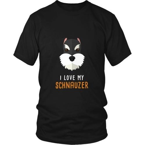 Dogs T Shirt - I love my Schnauzer-T-shirt-Teelime | shirts-hoodies-mugs