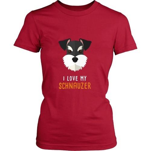 Dogs T Shirt - I love my Schnauzer-T-shirt-Teelime | shirts-hoodies-mugs