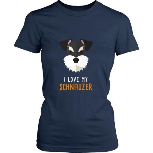 Dogs T Shirt - I love my Schnauzer-T-shirt-Teelime | shirts-hoodies-mugs
