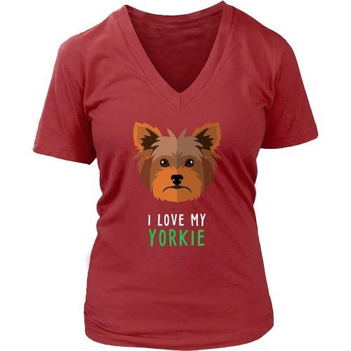 Dogs T Shirt - I love my Yorkie-T-shirt-Teelime | shirts-hoodies-mugs