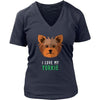 Dogs T Shirt - I love my Yorkie-T-shirt-Teelime | shirts-hoodies-mugs