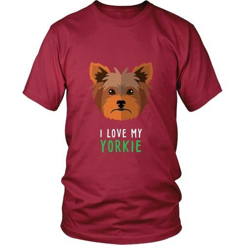Dogs T Shirt - I love my Yorkie-T-shirt-Teelime | shirts-hoodies-mugs