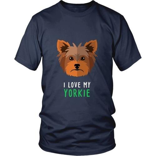 Dogs T Shirt - I love my Yorkie-T-shirt-Teelime | shirts-hoodies-mugs