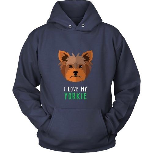 Dogs T Shirt - I love my Yorkie-T-shirt-Teelime | shirts-hoodies-mugs