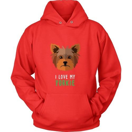 Dogs T Shirt - I love my Yorkie-T-shirt-Teelime | shirts-hoodies-mugs