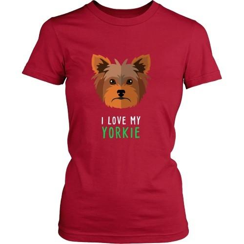 Dogs T Shirt - I love my Yorkie-T-shirt-Teelime | shirts-hoodies-mugs