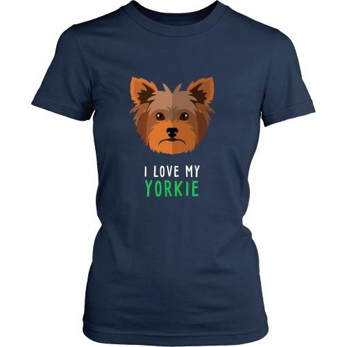 Dogs T Shirt - I love my Yorkie-T-shirt-Teelime | shirts-hoodies-mugs