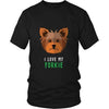 Dogs T Shirt - I love my Yorkie-T-shirt-Teelime | shirts-hoodies-mugs