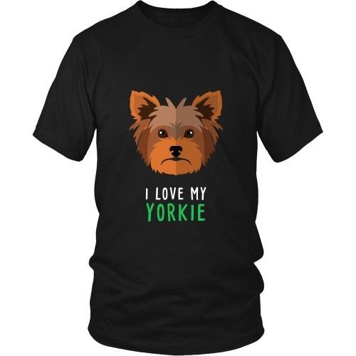 Dogs T Shirt - I love my Yorkie-T-shirt-Teelime | shirts-hoodies-mugs