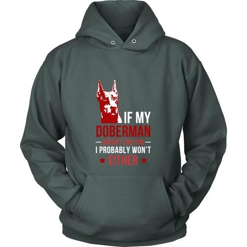 Dogs T Shirt - If my Doberman doesn't like you I probably won't either-T-shirt-Teelime | shirts-hoodies-mugs