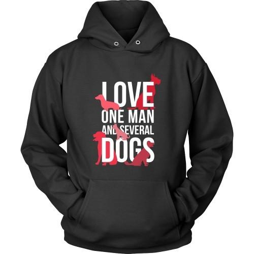 Dogs T Shirt - Love one man and several-T-shirt-Teelime | shirts-hoodies-mugs