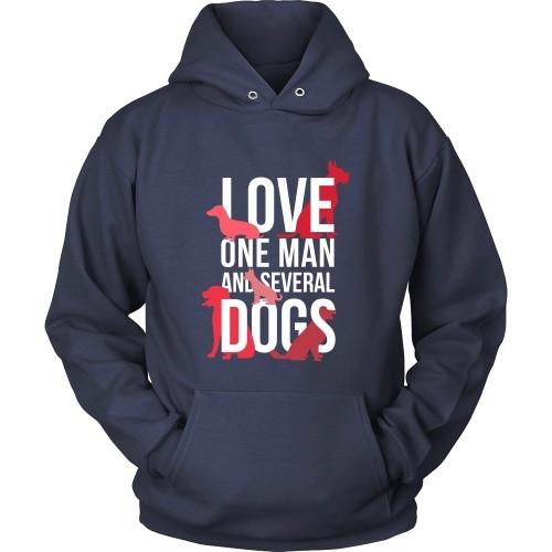 Dogs T Shirt - Love one man and several-T-shirt-Teelime | shirts-hoodies-mugs