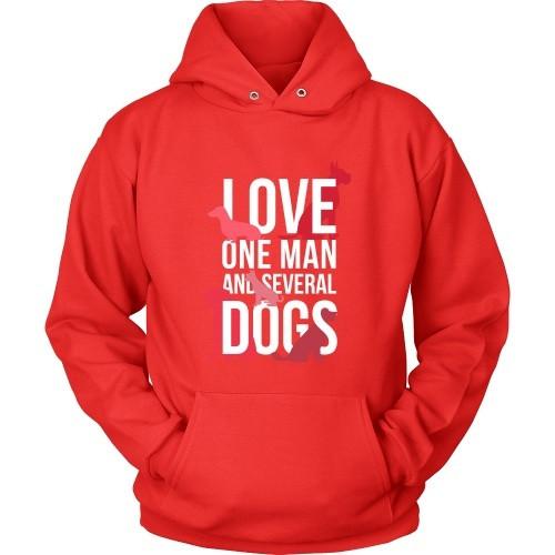 Dogs T Shirt - Love one man and several-T-shirt-Teelime | shirts-hoodies-mugs