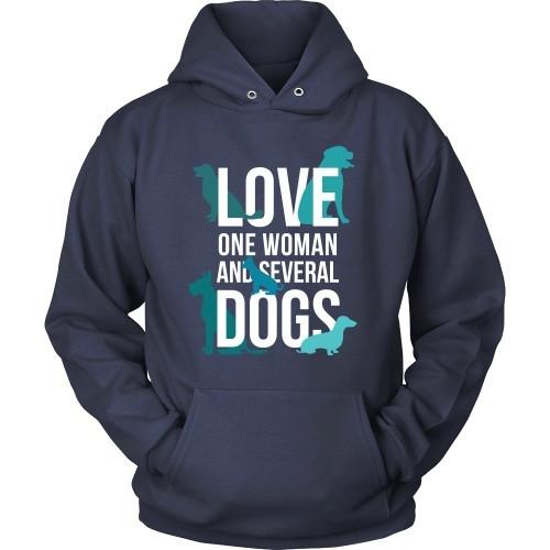 Dogs T Shirt - Love one woman and several Dogs-T-shirt-Teelime | shirts-hoodies-mugs