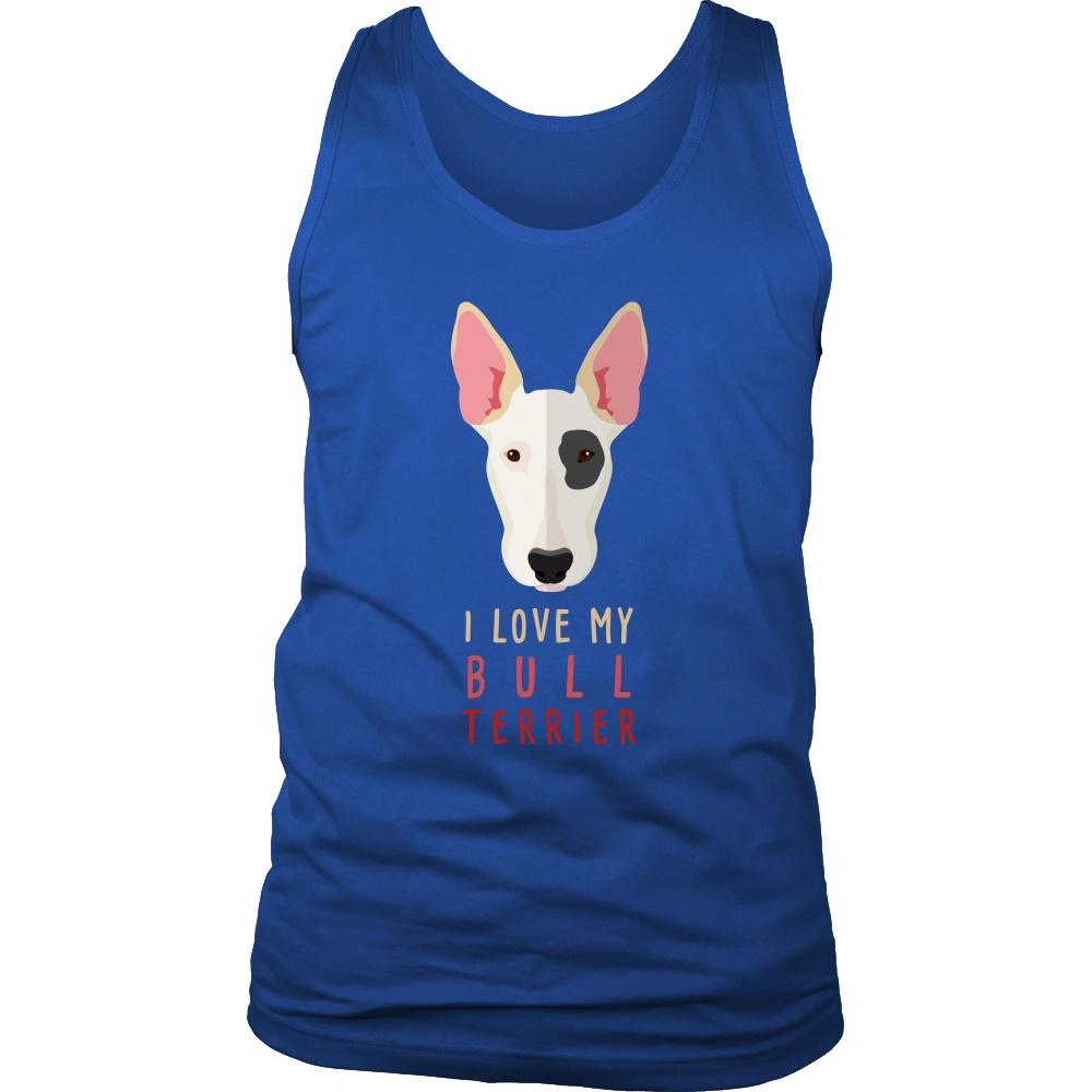 Dogs Tank Top - I love my Bull Terrier-T-shirt-Teelime | shirts-hoodies-mugs
