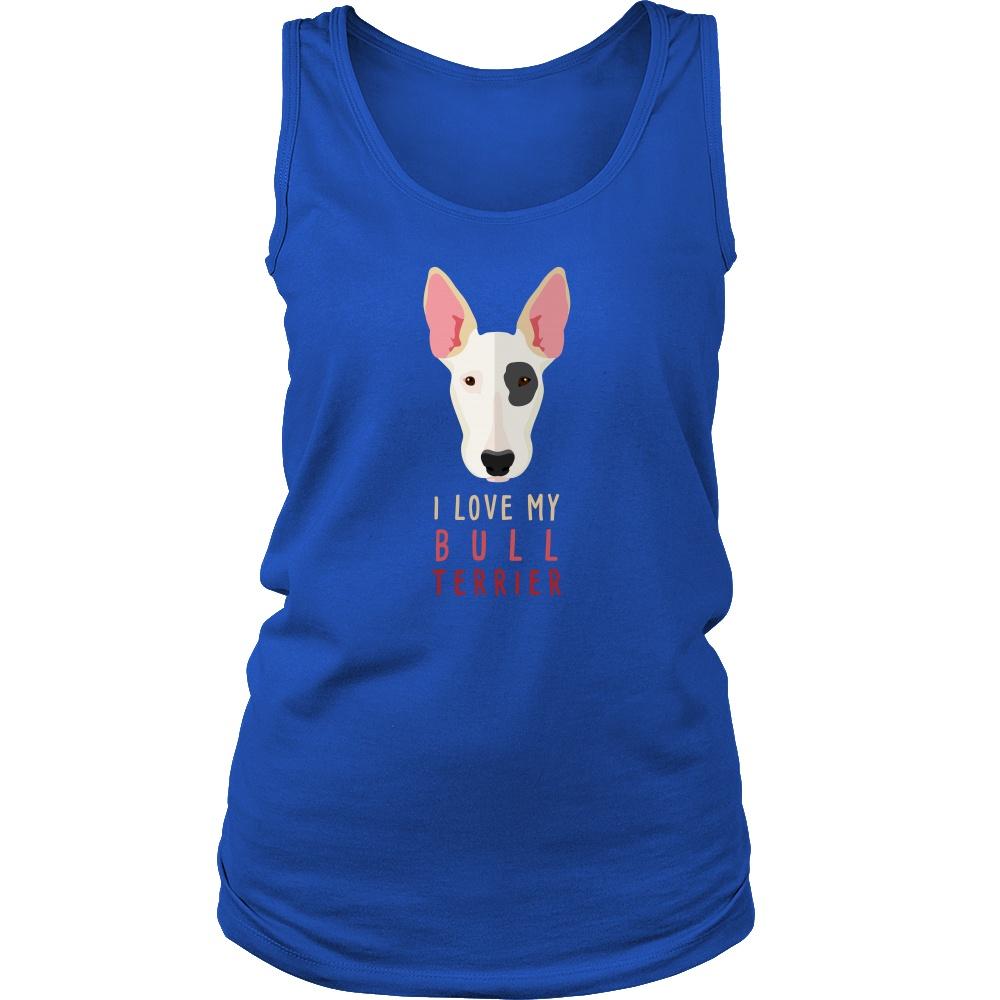 Dogs Tank Top - I love my Bull Terrier-T-shirt-Teelime | shirts-hoodies-mugs