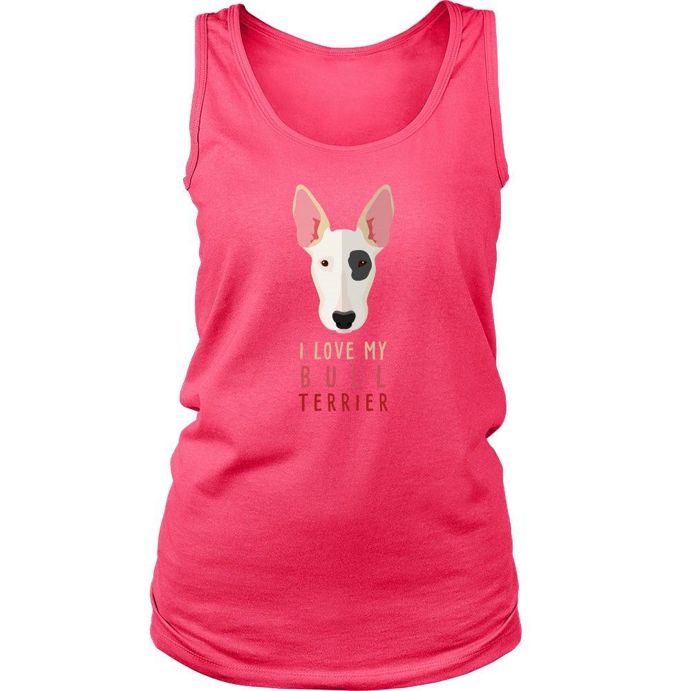 Dogs Tank Top - I love my Bull Terrier-T-shirt-Teelime | shirts-hoodies-mugs