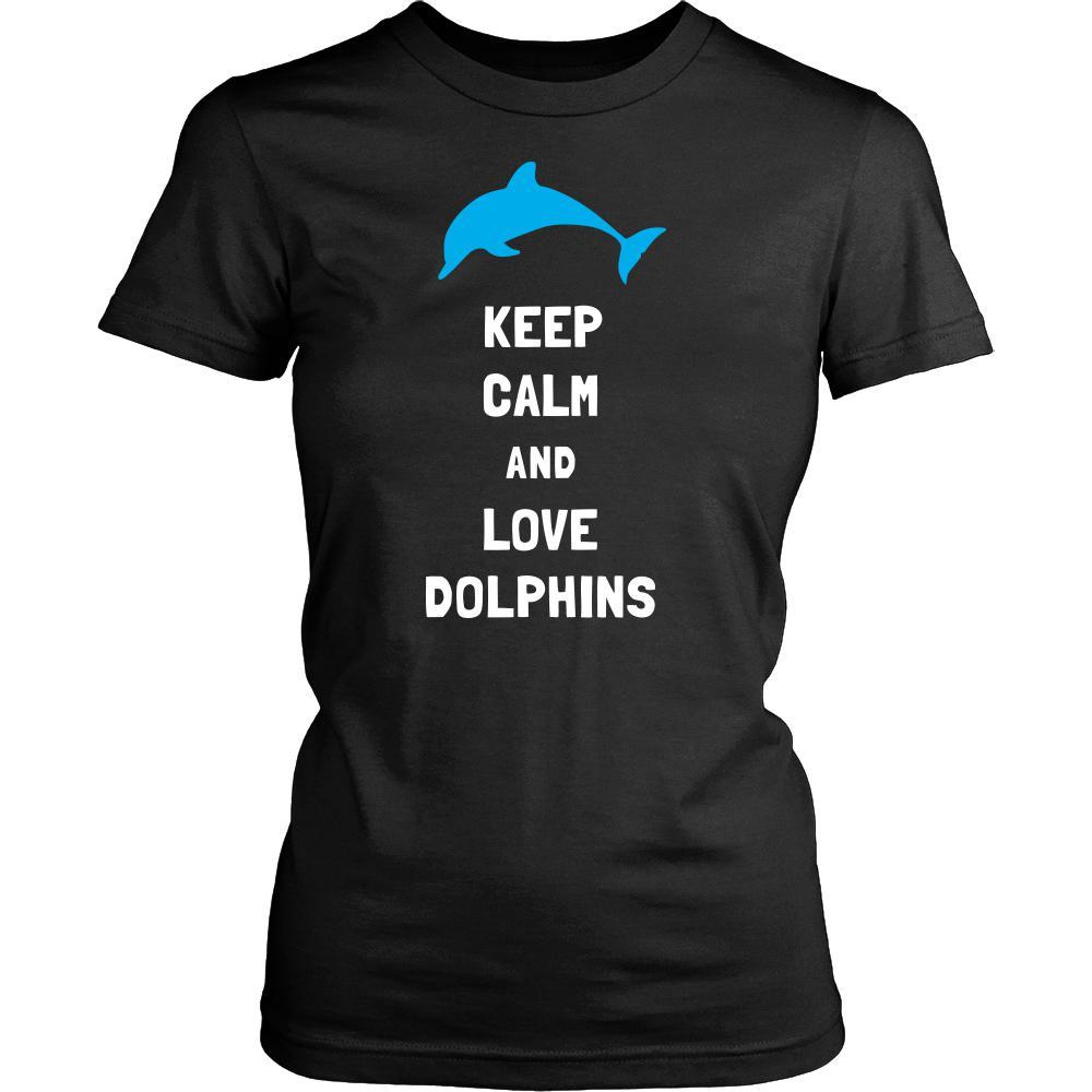 Dolphin Shirt - Keep Calm - Animal Lover Gift-T-shirt-Teelime | shirts-hoodies-mugs